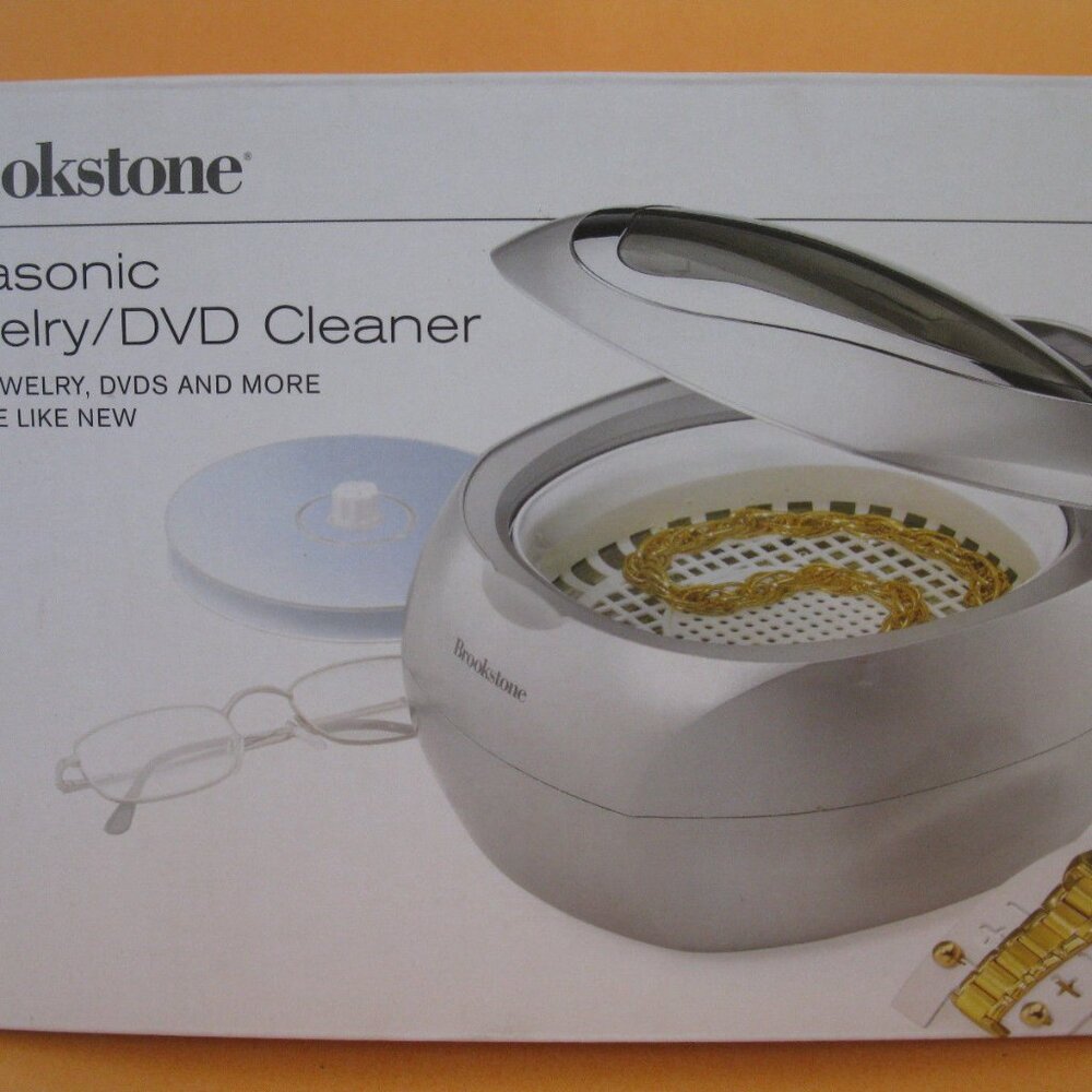Brookstone Ultrasonic Jewelry DVD Eyeglasses Watches And More Cleaner CD-7830A
